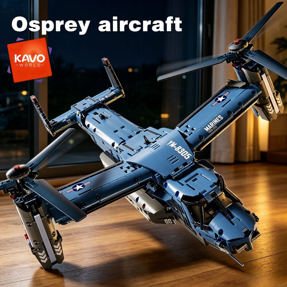 Home Improvement Expo - KAVOWORLD 1486PCS V-22 Osprey, Juego de