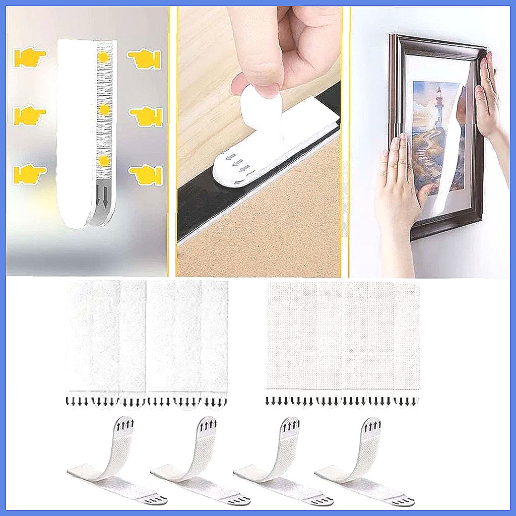 12 Pares de Tiras Adhesivas Re - Picture Hanging Strip reseña y precio