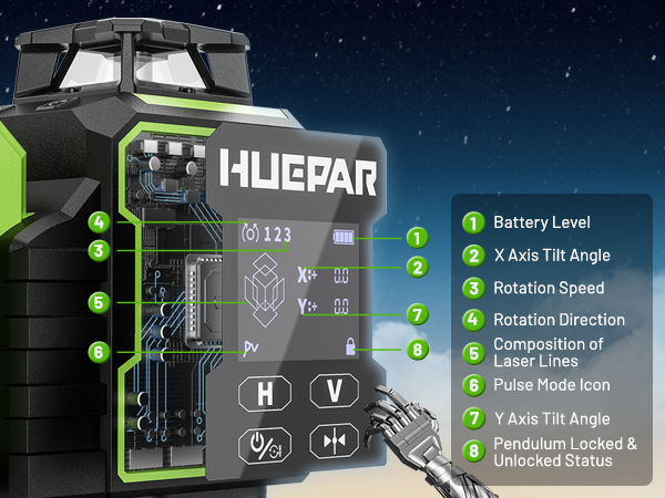 Nivel Láser Verde Huepar W04CG - Level Laser Line reseña y precio