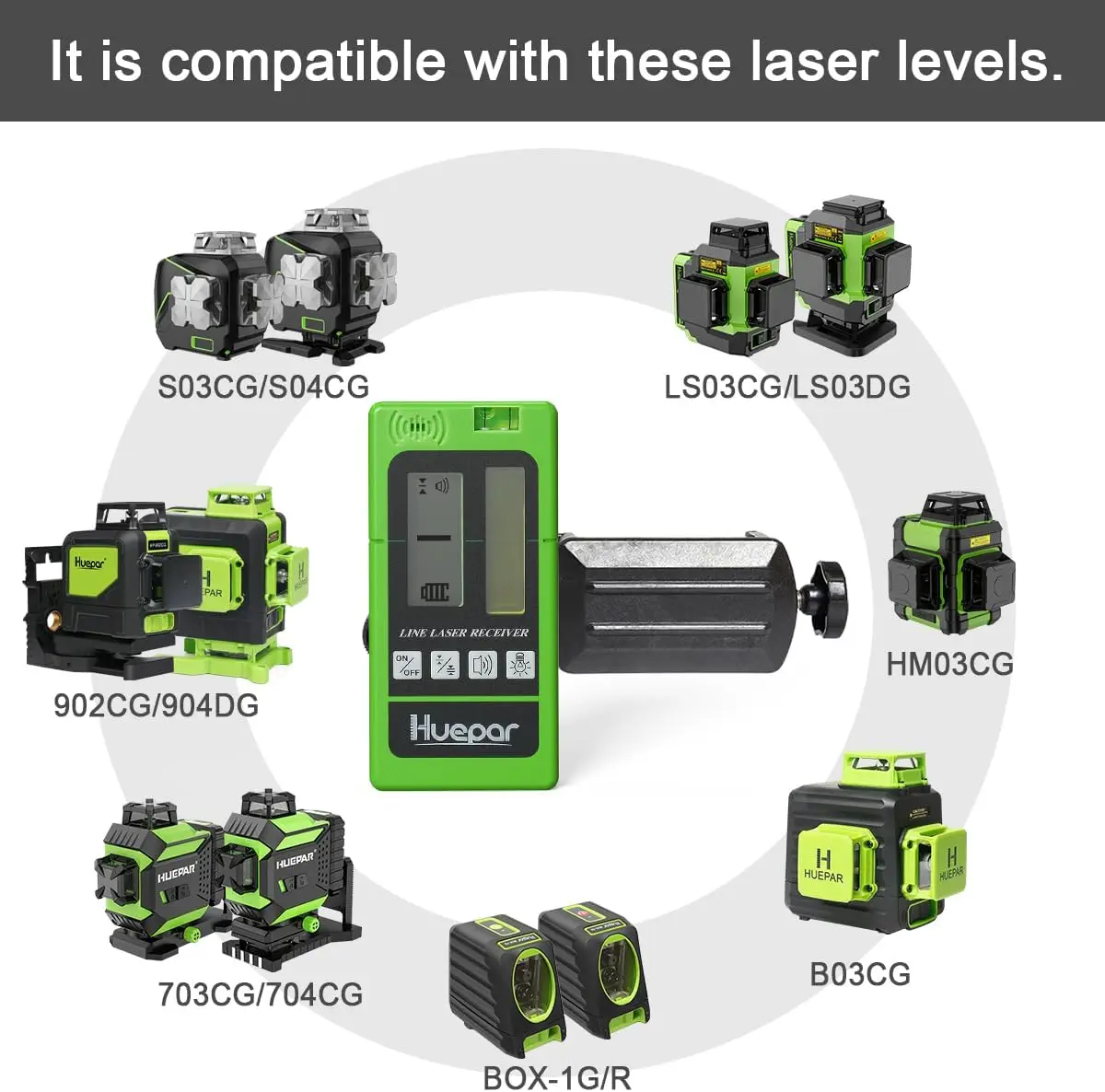 Receptor Láser Huepar LR-5RG p - Level Laser Line reseña y precio